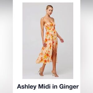 RESA Floral Dress in Orange and Pink